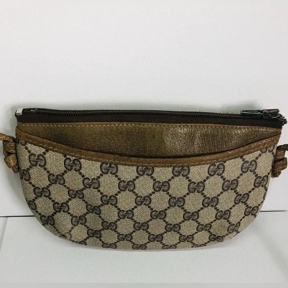 Vintage ✨ Gucci GG Monogram Coated Canvas Leather Crossbody Authenticated COA - Picture 5 of 16